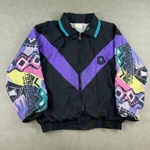 Vintage Givenchy Active Sports Track Suit Jacket Windbreaker Nylon Size Medium